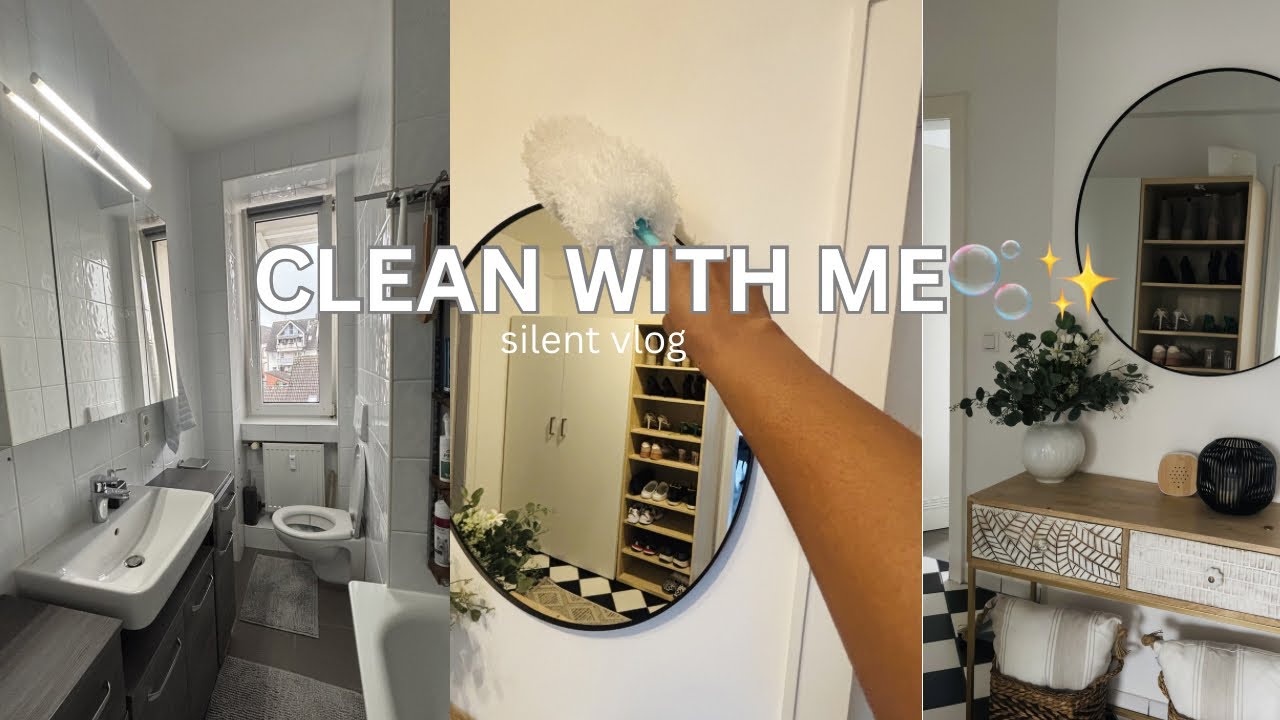 EXTREME SPRING CLEANING 🫧✨ORGANIZE + DEEP CLEAN BATHROOM & ENTRYWAY ✨ASMR✨ Part 1