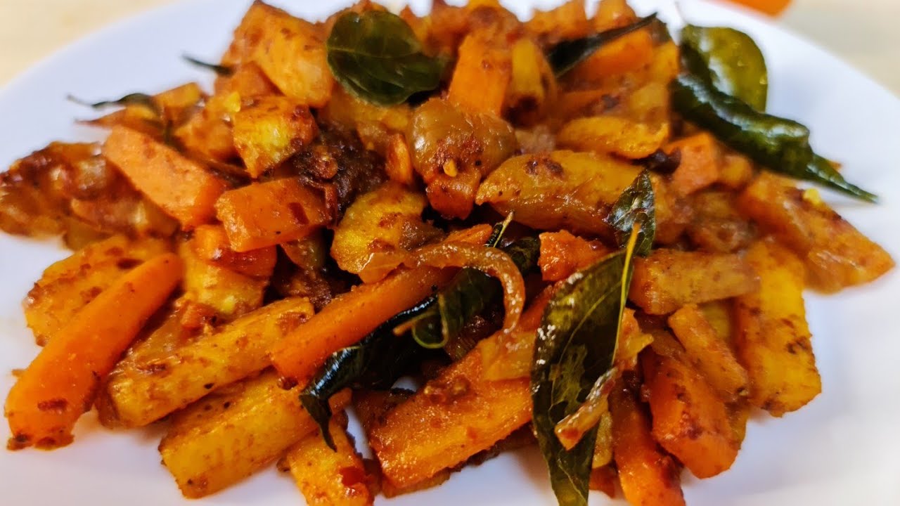 Potato Carrot Mezhukkupuratti/Carrot Urulakuzhangu Mezhukkupuratti/Ep: 151