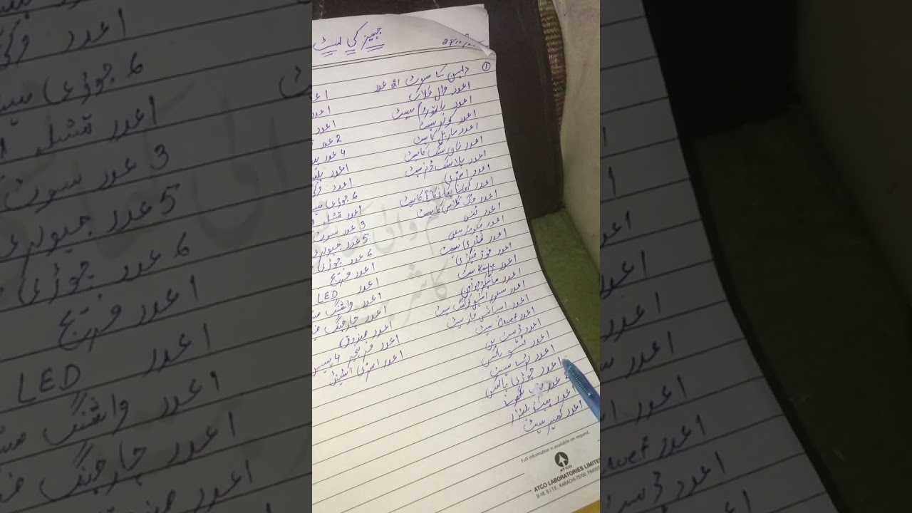 Jahez ki list