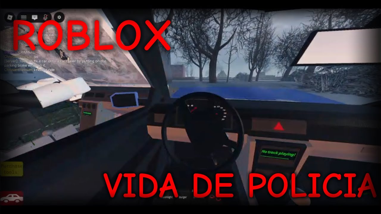 Tentando ser um policial em um jogo de carros do ROBLOX sem lei