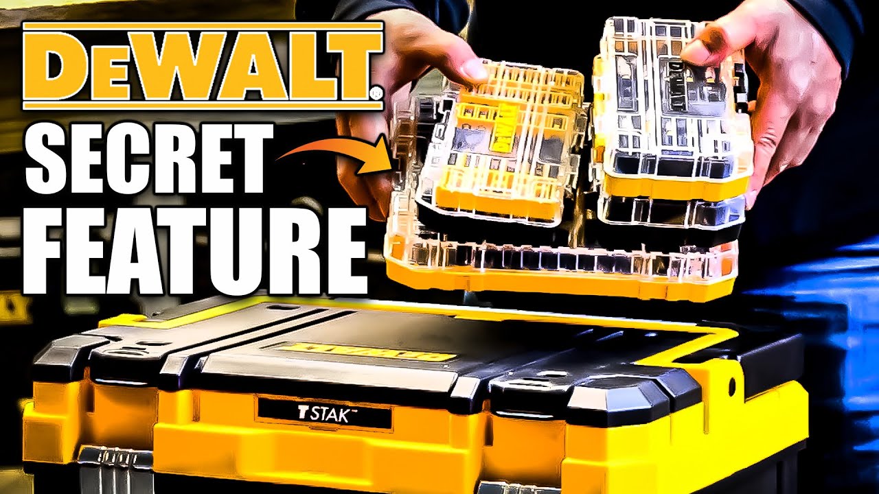Новая модульная мобильная башенная система хранения инструментов DeWALT TOOLS TSTAK имеет СКРЫТУЮ...