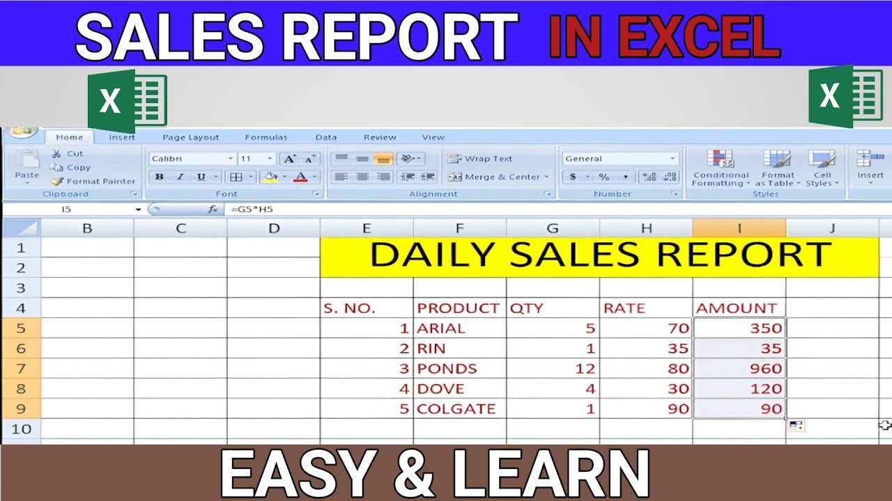 How To Create Daily Sales Reports ? Excel Me Kaise Banaye Sales Reports ?