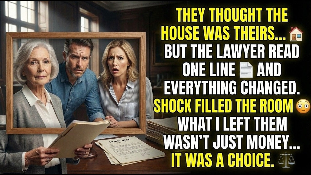 I Gave My Children Everything… Until the Lawyer Read One Line  Emotional Family Story