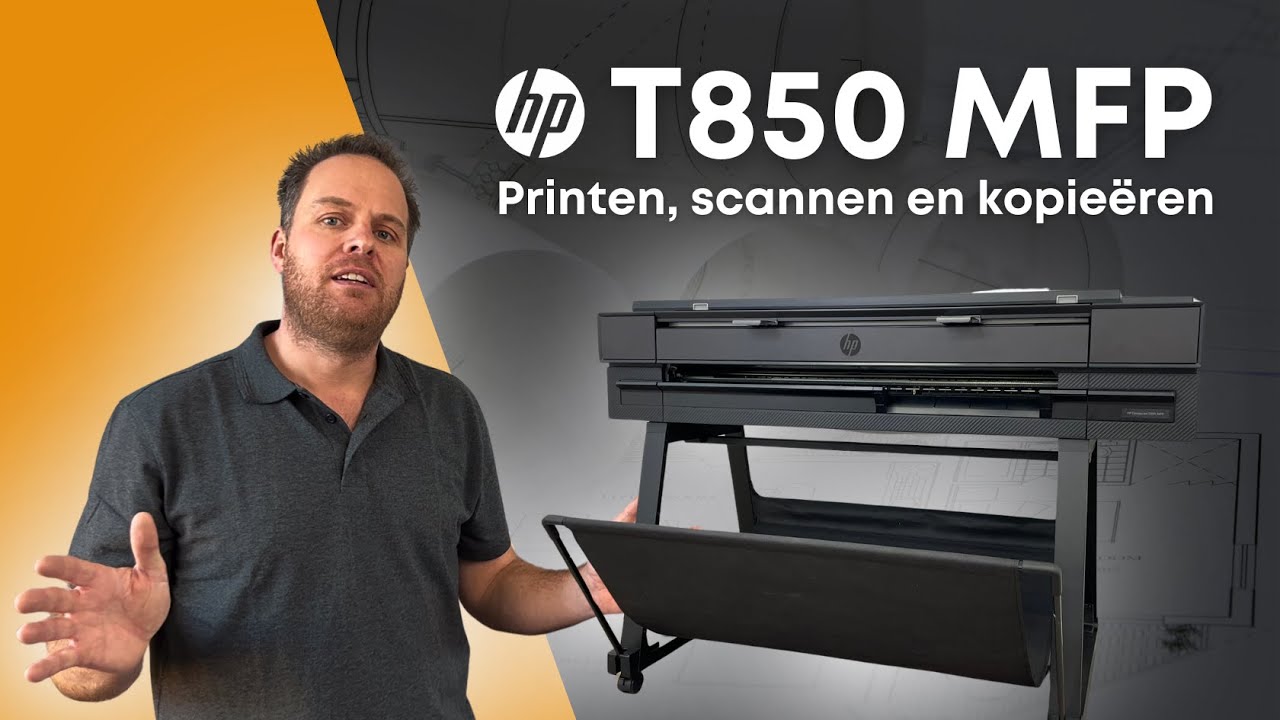 Hoe print de HP Plotter T850 (MFP) | Scannen en Kopiëren
