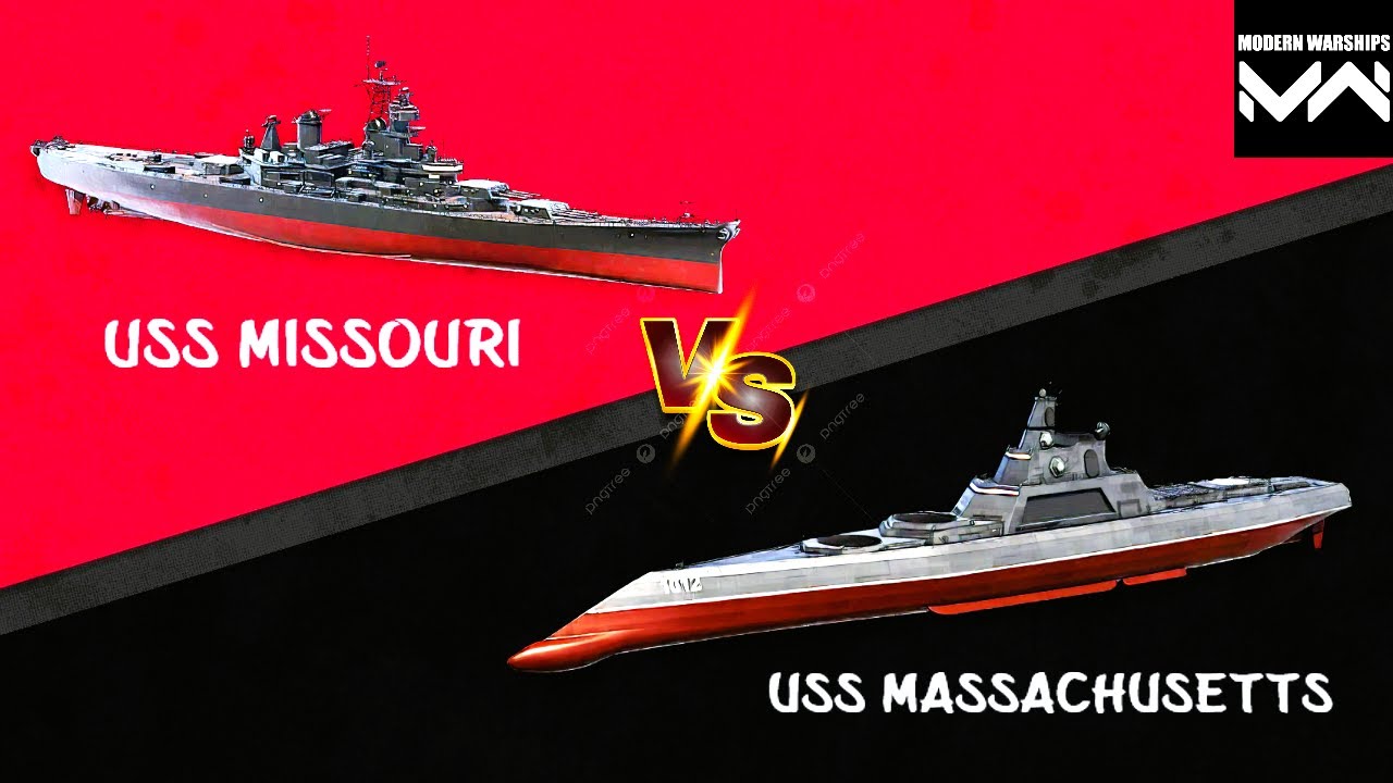 MODERN WARSHIPS | USS Missouri vs USS Massachusetts 1v1 battle 🔥.