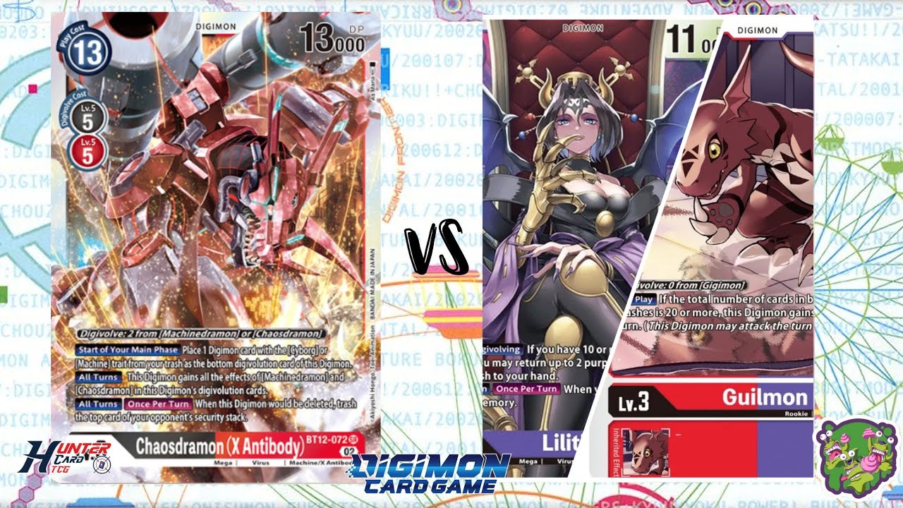 DIGIMON TCG: FINAL local match Chaosdramon X (Black) vs Lilithmon mill (Purple) | DEVASTATION STORE