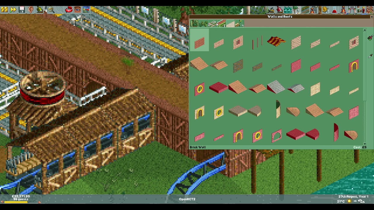 Every Scenario in OpenRCT2 - Leafy Lake (Timelapse)