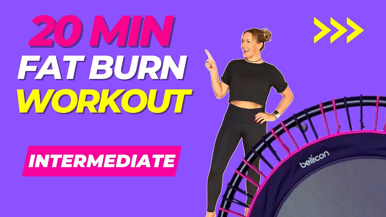 20-Minute Fat Burning Rebounder Workout | Intermediate Cardio Bounce For Weight Loss