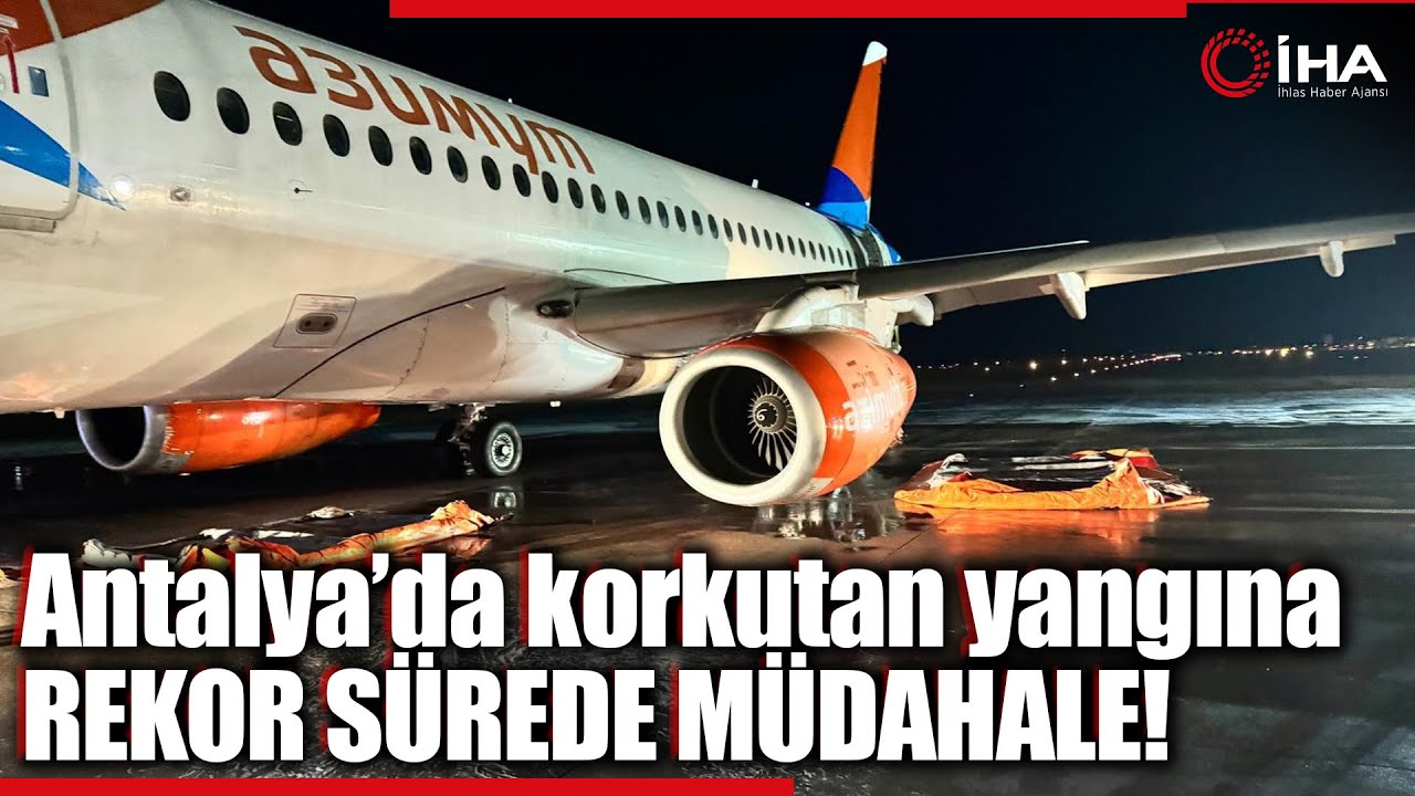 İniş Sırasında Motoru Yanan Yolcu Uçağına Rekor Sürede Müdahale
