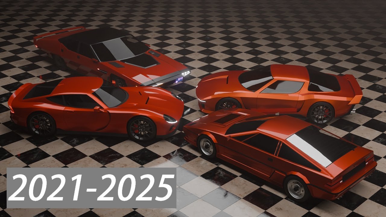 A Random Assortment of Cars I've Designed Over the Years in Blender