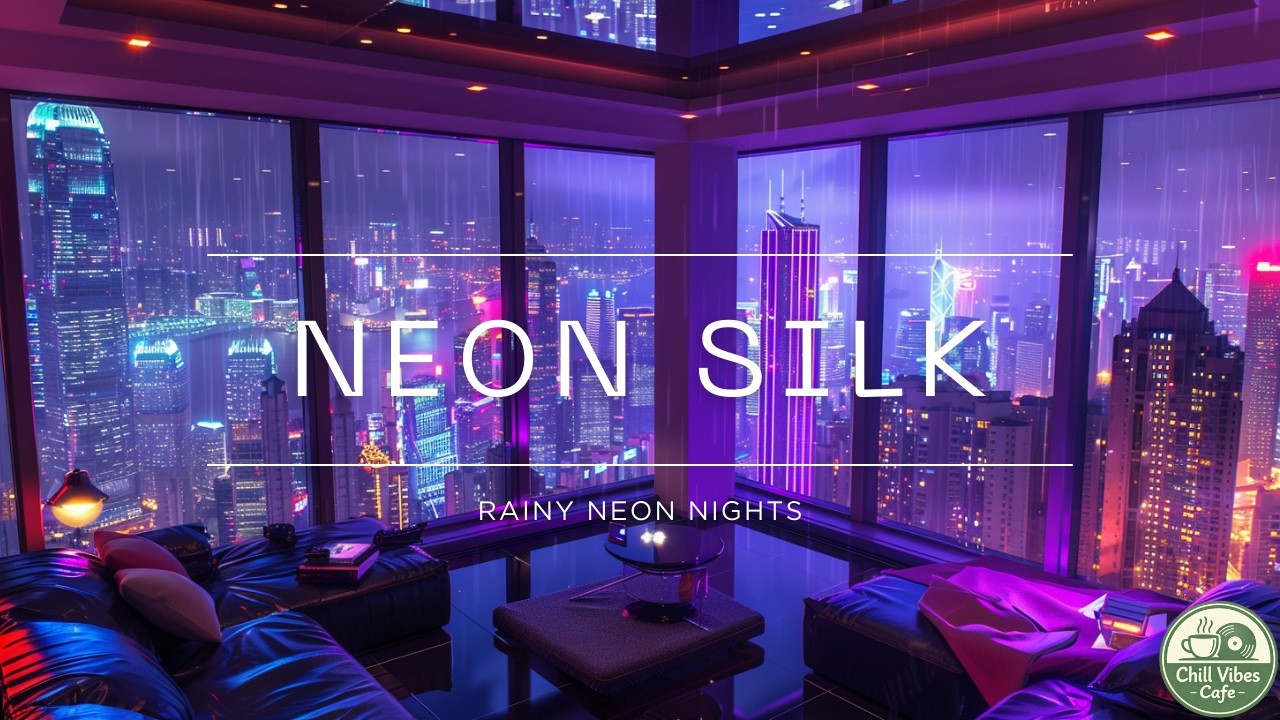 Rainy Neon Nights ☔ Neon Silk Café | Chill Vibes, Study Music, Homework Beats, Night Flow