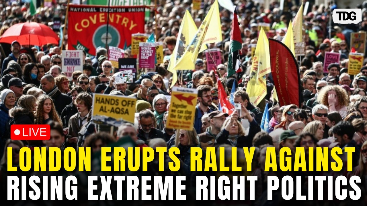 London Anti Far-Right Protest LIVE: Tens of Thousands Flood London Streets in Massive Protest