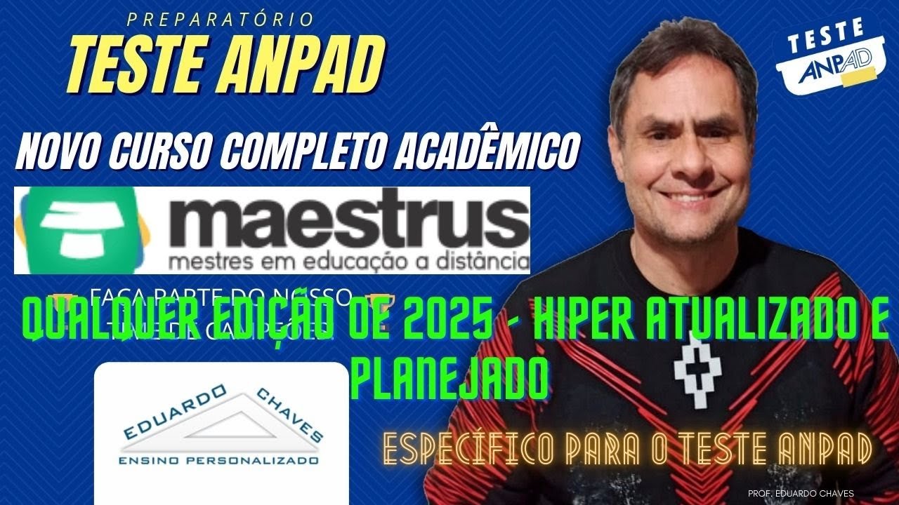 Curso acad&ecirc;mico completo para as provas do Teste Anpad 2025