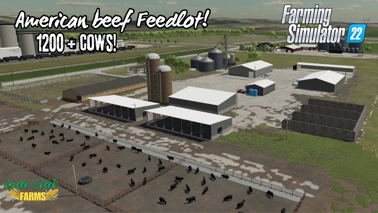 Large American beef farm! (Timelapse) Farming Simulator 22