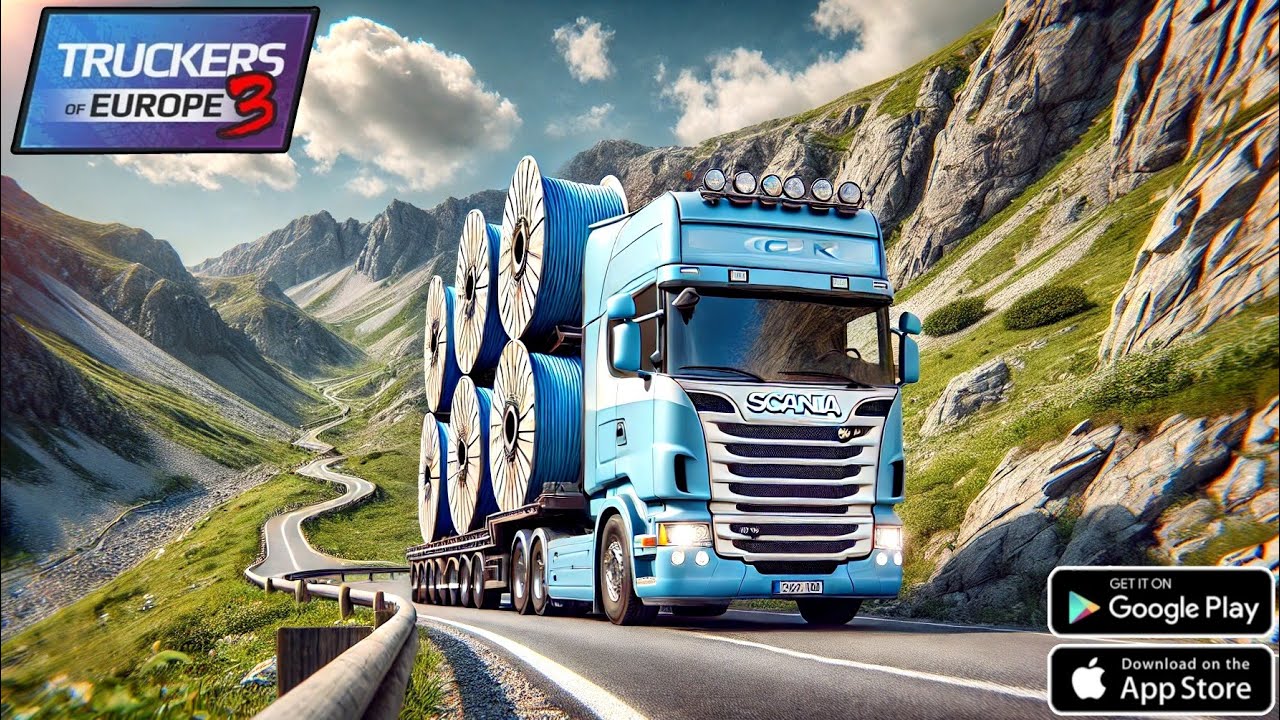 🚛Truckers of Europe 3🚦Airolo to Zurich 🛣️ 2013 Scania RT truck✅ Cable Reels Gameplay=V 0.47.2