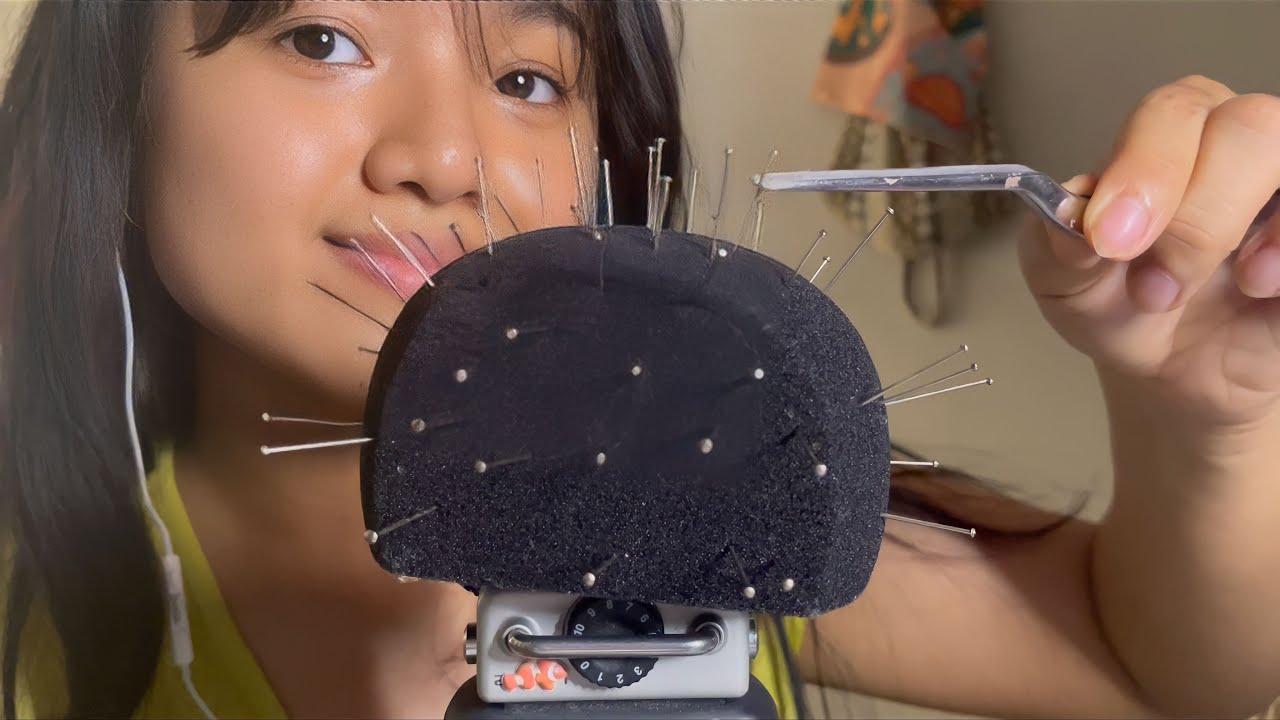 asmr removing needles from the mic 🪡