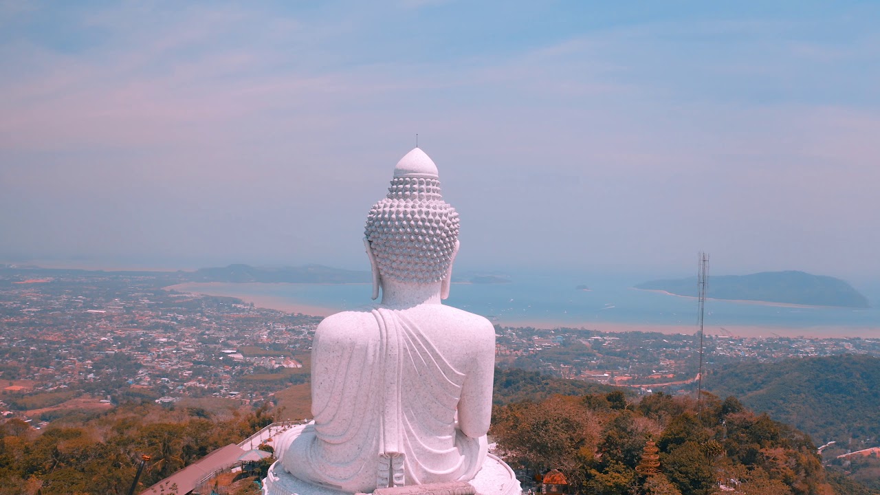 BIG BUDDHA - PHUKET, THAILAND Drone 4K Video with Relaxing Music