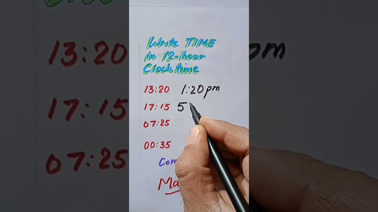 Converting time to 12 hour time#MathMarrow#Math shorts