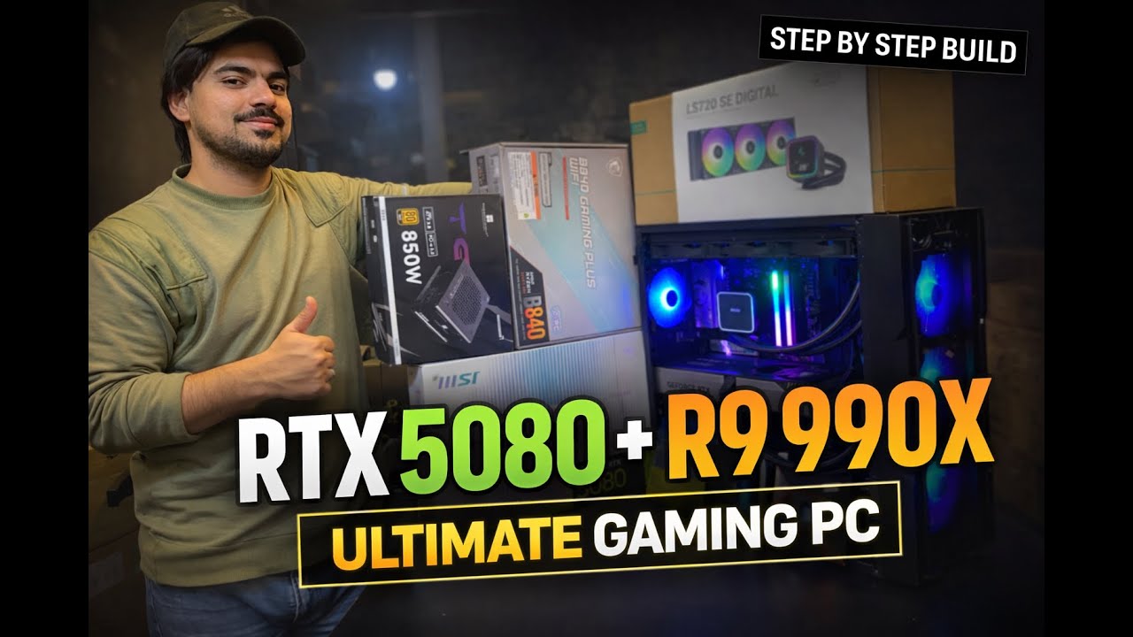 RTX 5080 + Ryzen 9 9900X Ultimate Gaming PC Build | Step by Step Assembly (2026)