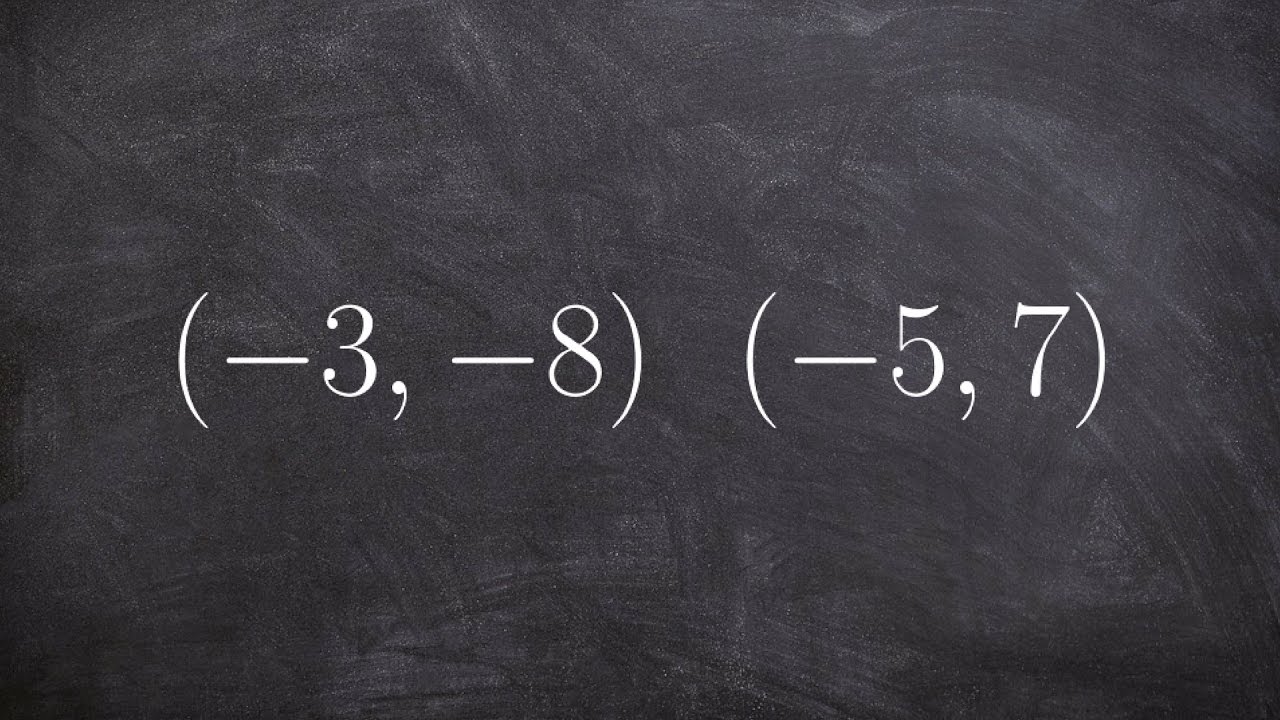 How to write the equation of a line between two points