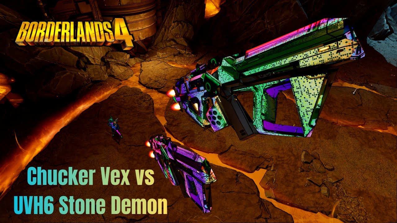 BL4 Stone Demon Quick UVH6 Kill with Phosphene Drop! UVH6 Tediore Vex build #borderlands4 