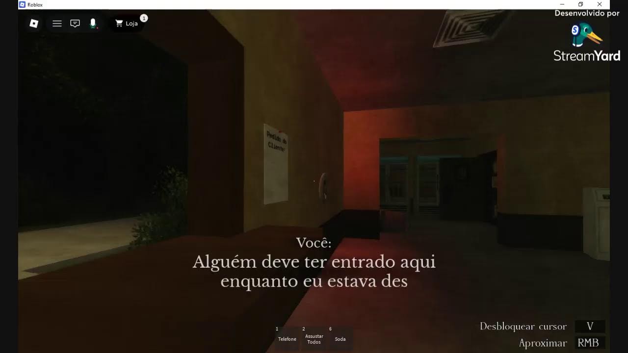 jogando um jogo de terror que escuta o microfone kk (obs ta cheio de gente em casa )