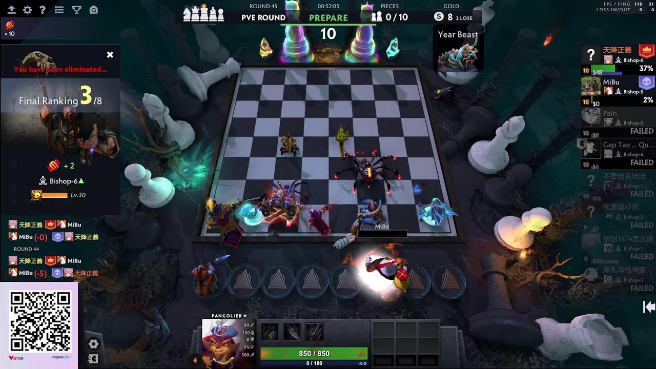 Pain Dota2 autochess