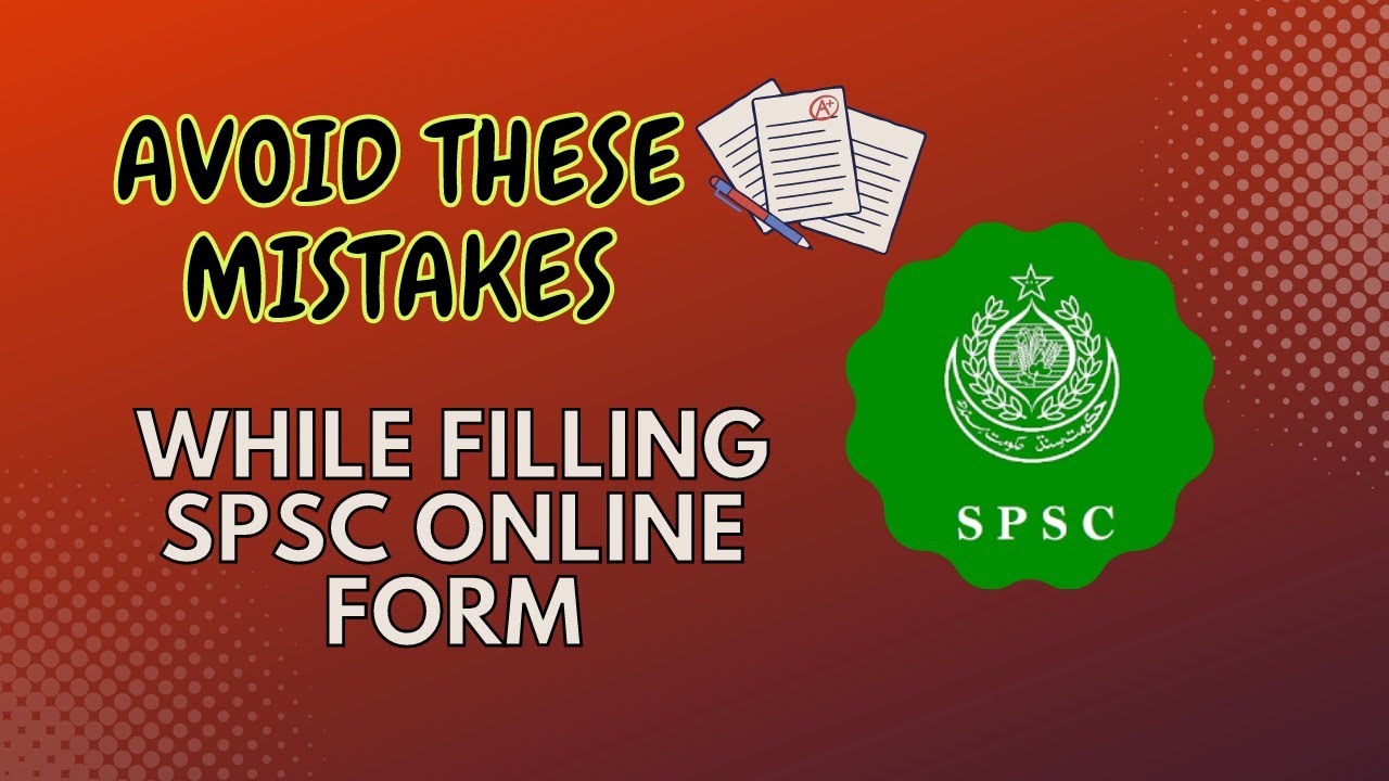 Avoid these mistakes while filling SPSC online form | Ye Galti nhi kary apply karty waqat #spscjobs