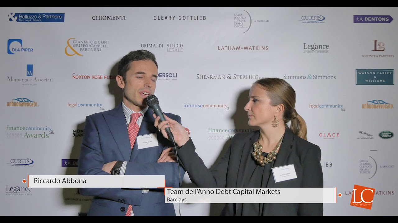 Riccardo Abbona - Financecommunity Awards 2017 by financecommunity.it