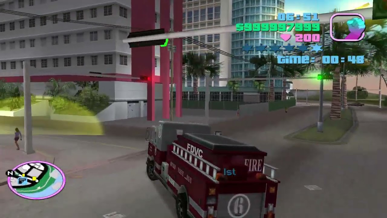 GTA Vice City Capital Cruise with Fire Truck