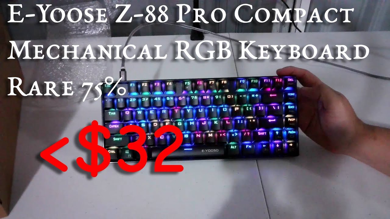 Unboxing EP16: E-YOOSO Wired Mechanical Z-88 Pro Keyboard, rare 75% for less than $32, is it good?