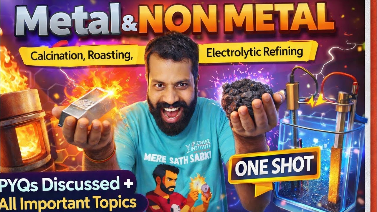 Metals & Non-Metals in ONE SHOT 🔥 | PYQs + Full Concept | Class 10 Chemistry #Board2026 #Chemistry