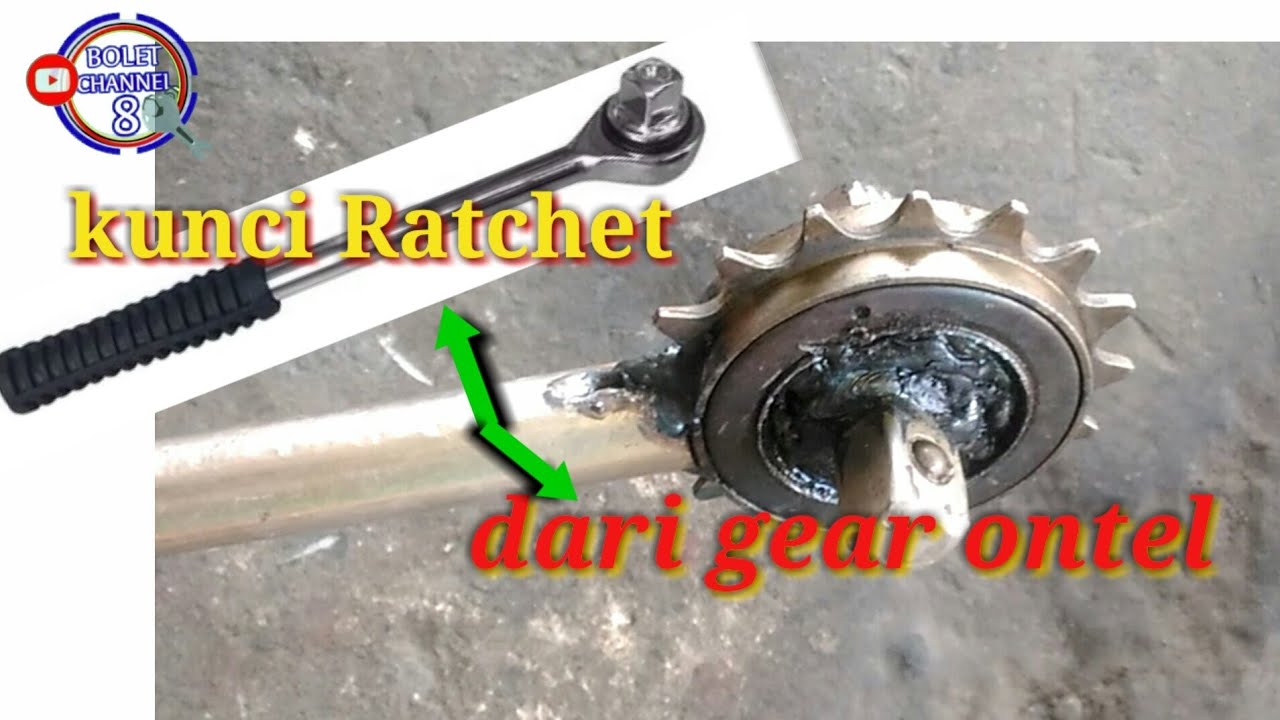 Buat kunci Ratchet dari gear ontel bekas || make Ratchet wrench from used ontel gears