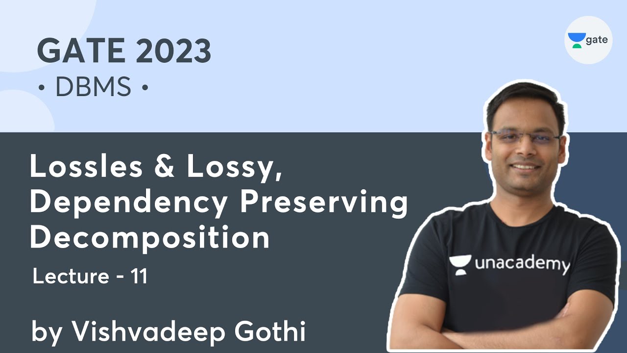 DBMS | L-11 | Lossles & Lossy, Dependency Preserving Decomposition | Vishvadeep Gothi