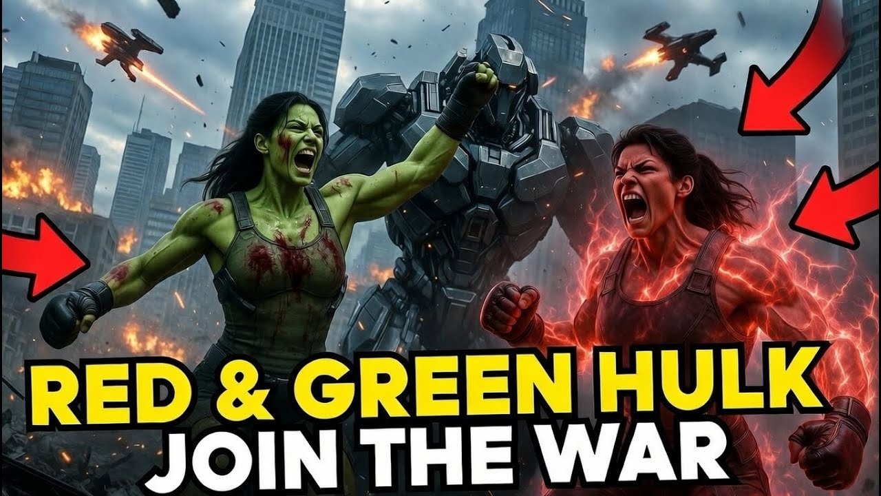 She-Hulk & Red She-Hulk Smash Giant Robots! 🔥 Epic Battle Marvel Fight You Can't Miss|