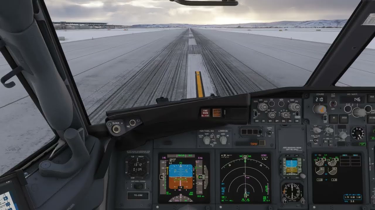 737 Cold Weather OPS | LTCO Agri Airport LVTO | Landing at Ankara Esenboga Intl.