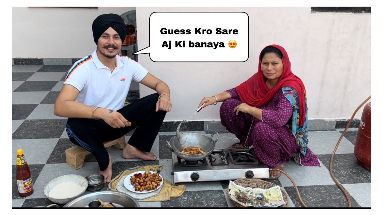 Bhen ne Ghar Vich Banai Aj New Dish 😍 Sarea nu pore maje nal kahde 😋 | Harman khosa |