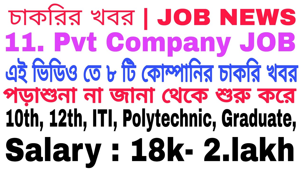 Barakvalley 11 Private Companies Job 2026 | Assam pvt job vacancy 