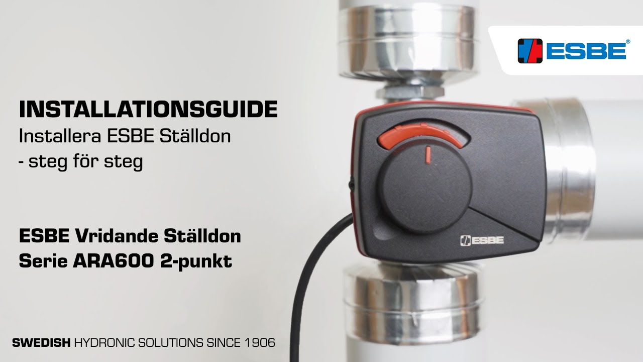 Installera ESBE Ställdon – ARA600 2-punkt