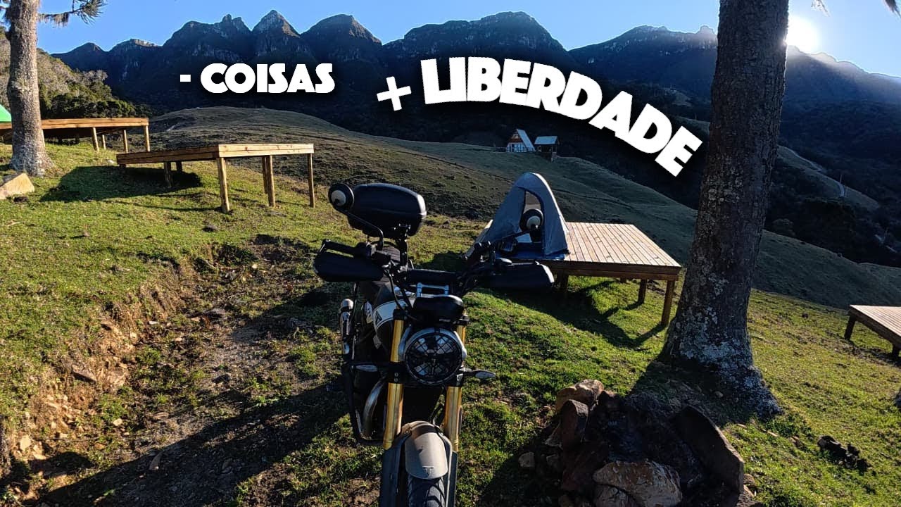 Como ACAMPAR com POUCO? Camping SOLO e MINIMALISTA nos Soldados Sebold | Triumph Scrambler 400x