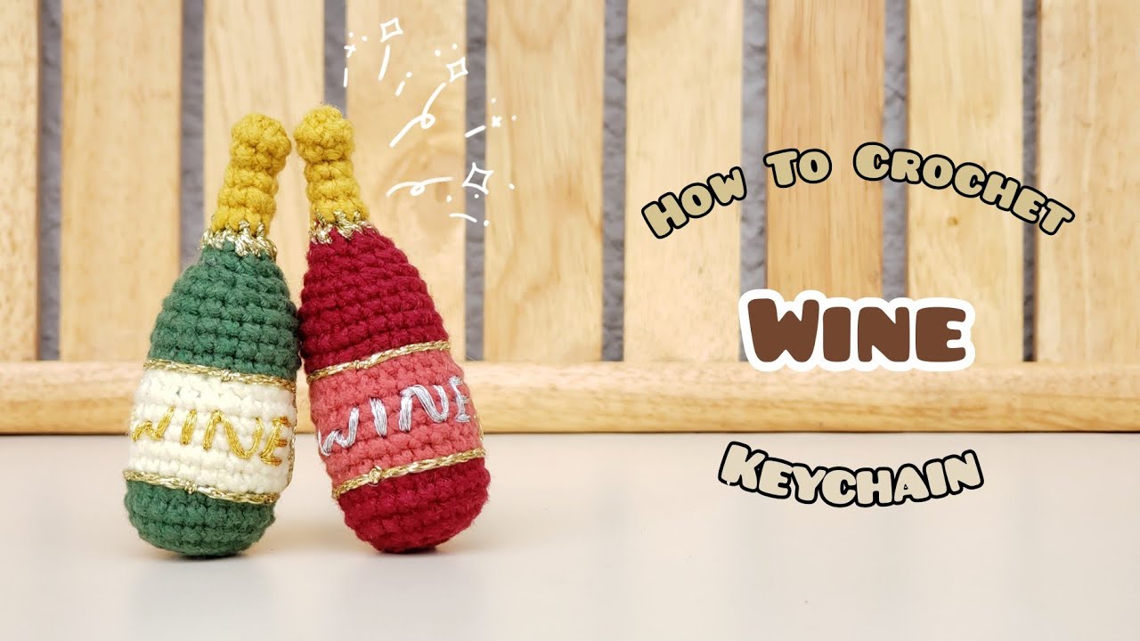 Crochet Mini Wine Bottle Keychain | Champagne Bottle | Amigurumi Tutorial | SpringDay DIY