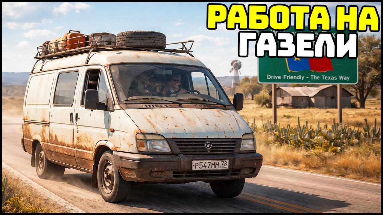 РАБОТА на ГАЗЕЛИ в АМЕРИКЕ! Пробил КОЛЕСО! - GTA 5 Radmir