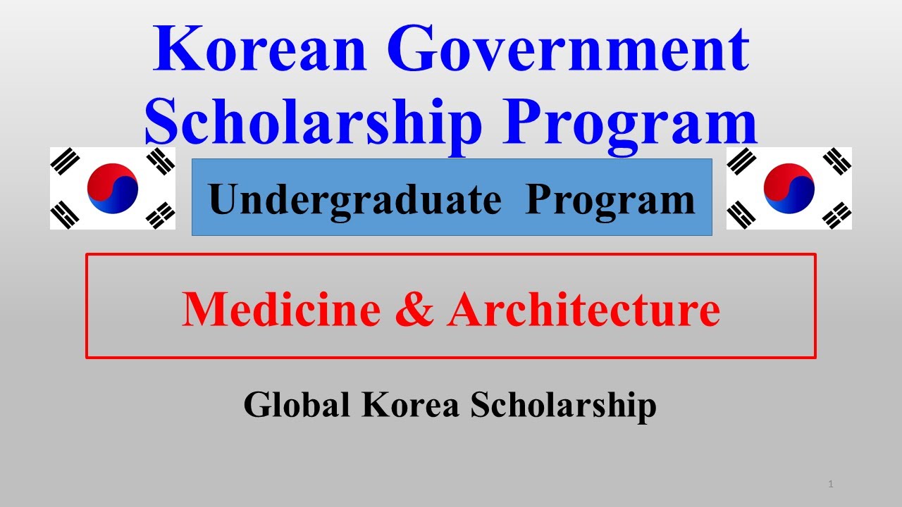 Medicine and Architecture | Newly Introduced Programs for Global Korea Scholarships #MBBS #Medicine