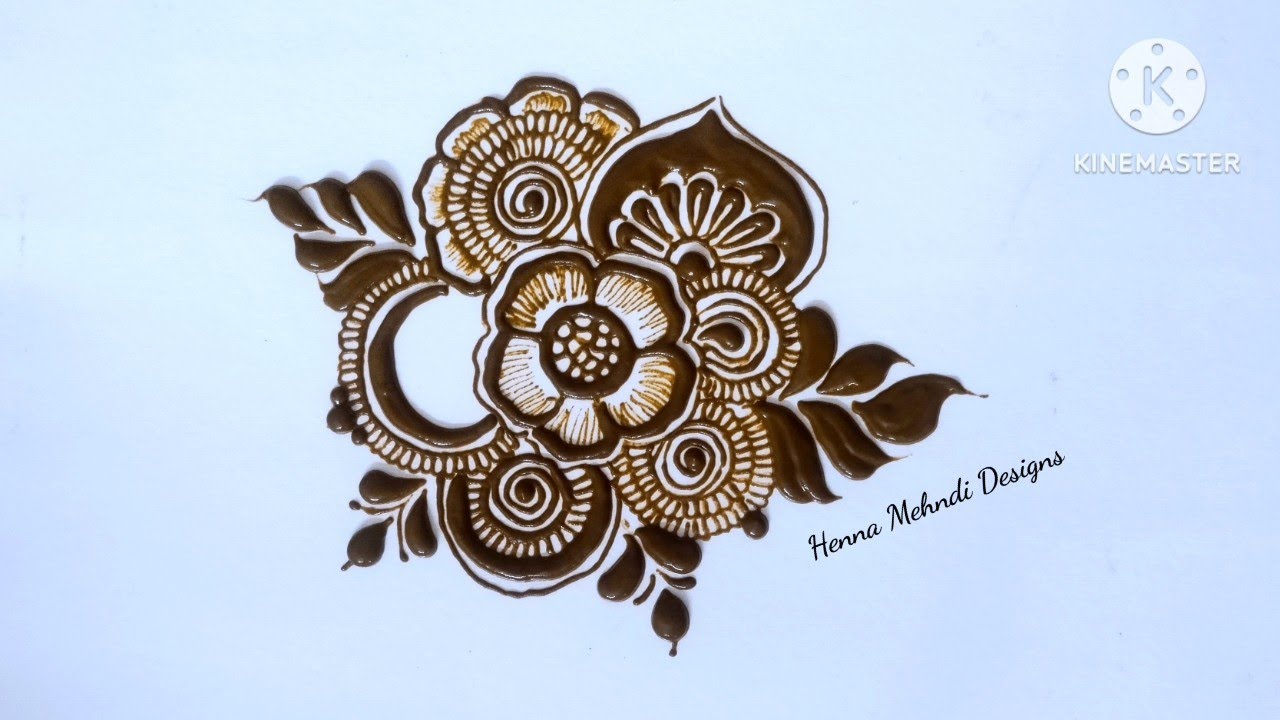 Flower bunch mehndi design/Bunch mehndi design/Mehndi bunch design |filling mehndi design