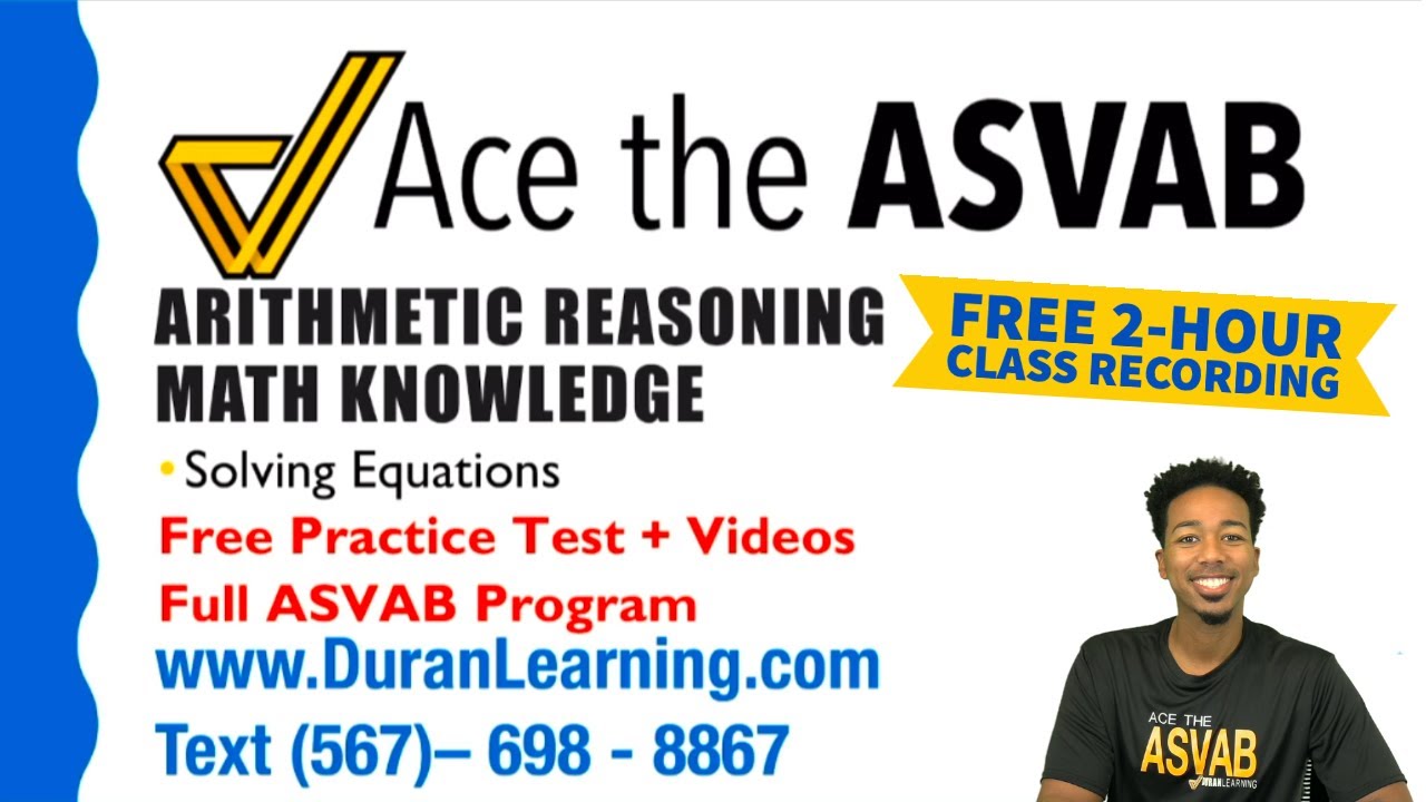 ASVAB Math Knowledge - How to Solve Multi Step Equations (FREE Monday Class Session Recording)