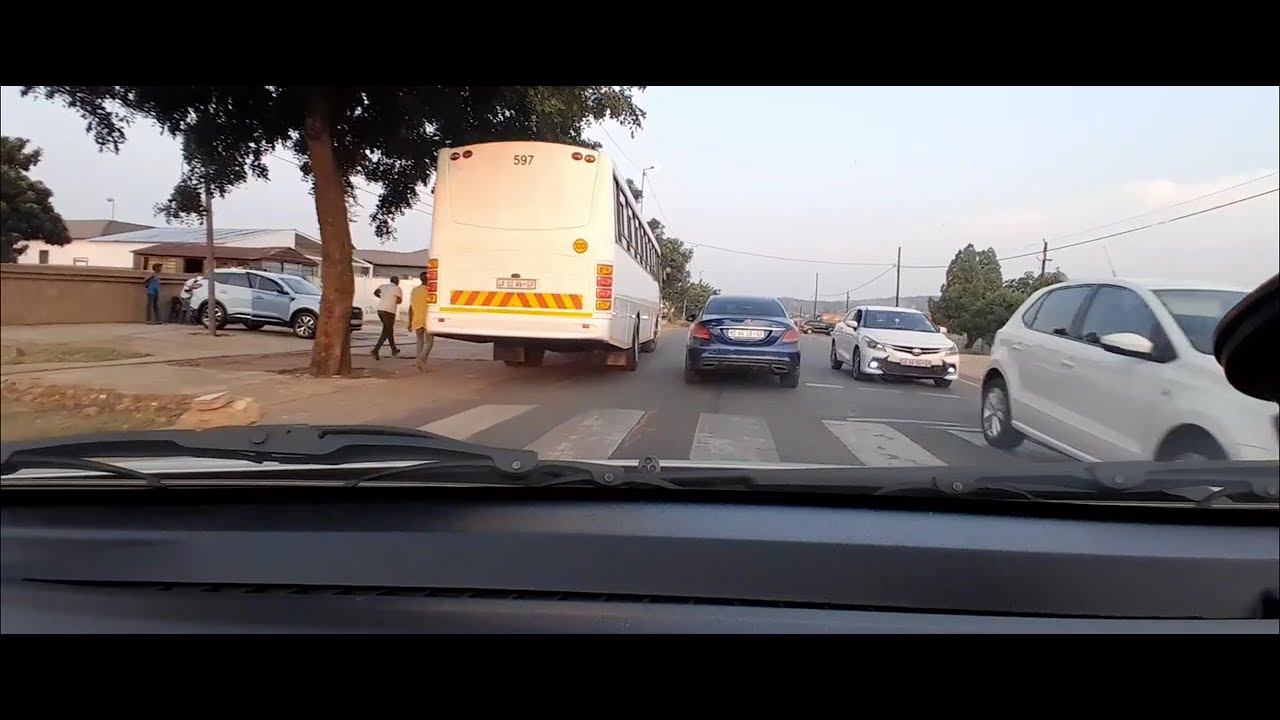 Driving in Mabopane and Pretoria West on the notorious R80 Mabopane Highway at sunset | South Africa