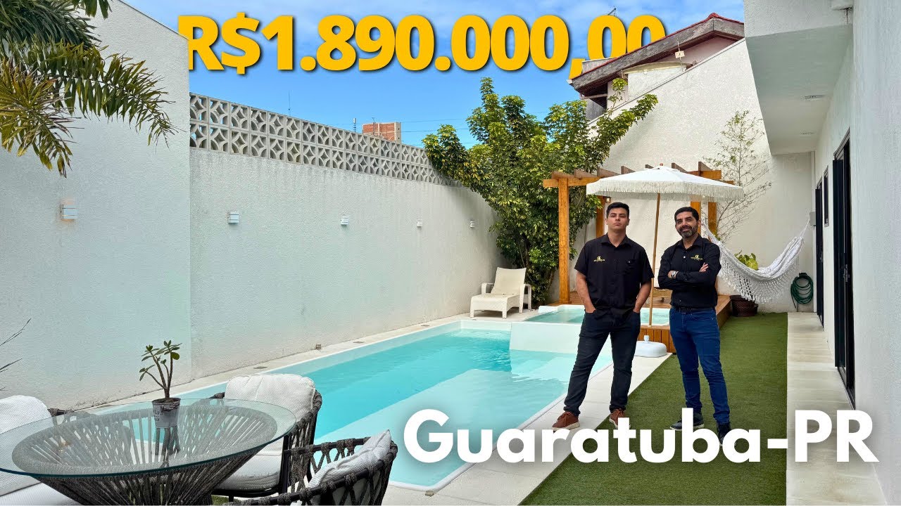 Casa à Venda em  Guaratuba | 4 Dormitórios, Piscina e Arquitetura Exclusiva, no Centro! Pertinho MAR