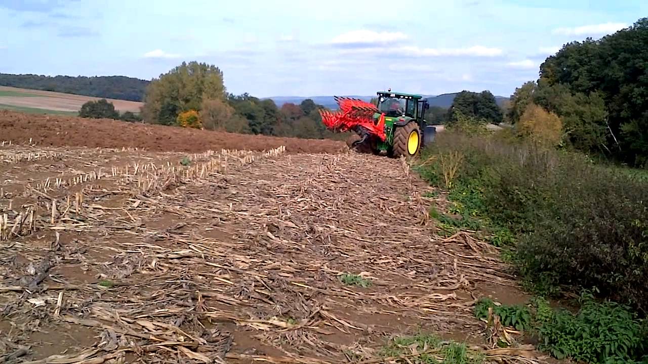John Deere 7230R+Kuhn 5 Schar Pflug