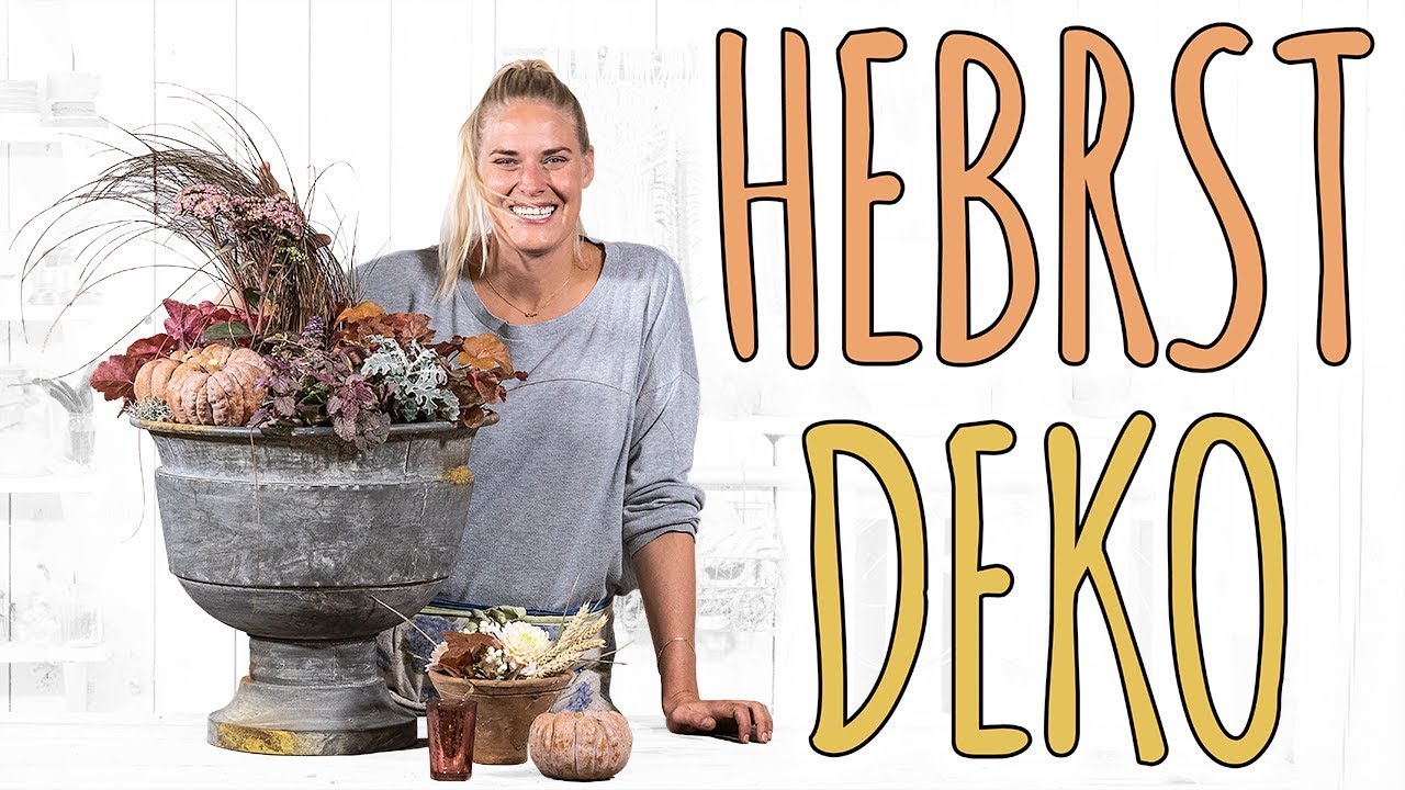 HERBSTDEKO AUSSEN MIT PASSENDER TISCHDEKORATION - HERBSTDEKO DIY