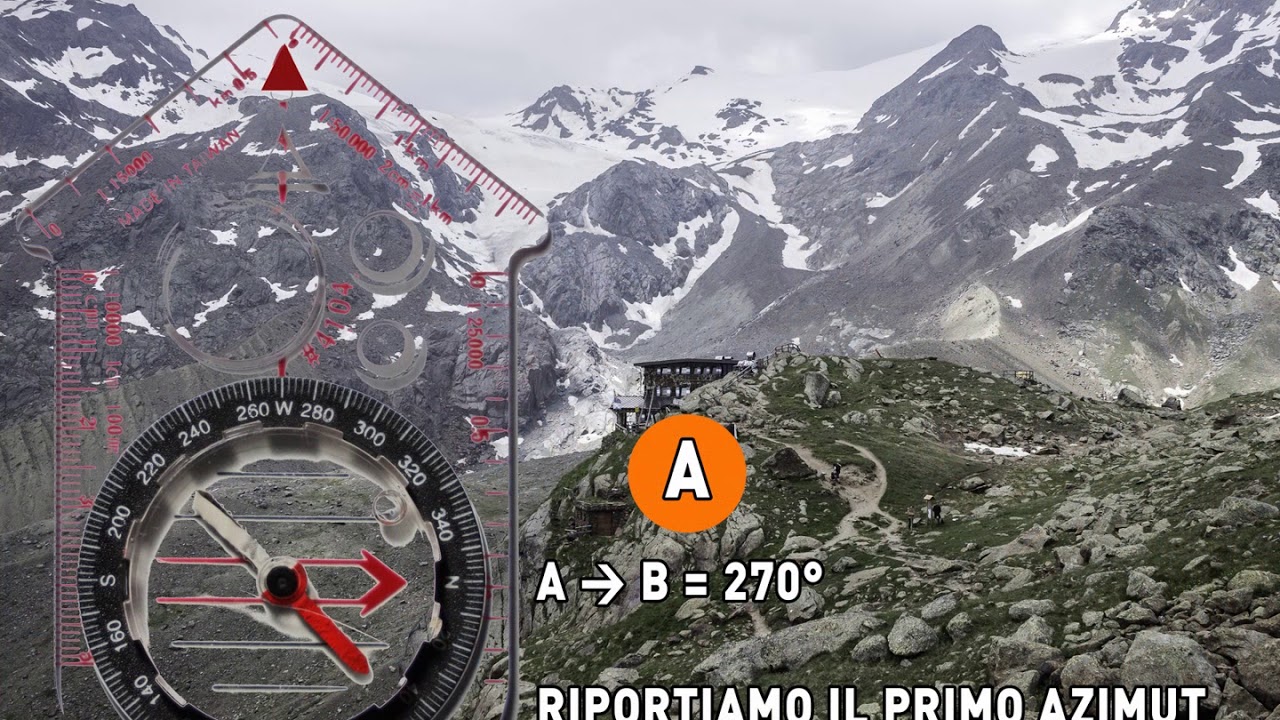 Azimut - Come disegnare il percorso con cartina e bussola